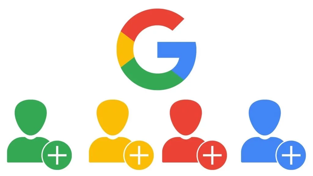 Ícone do Google com usuários abaixo