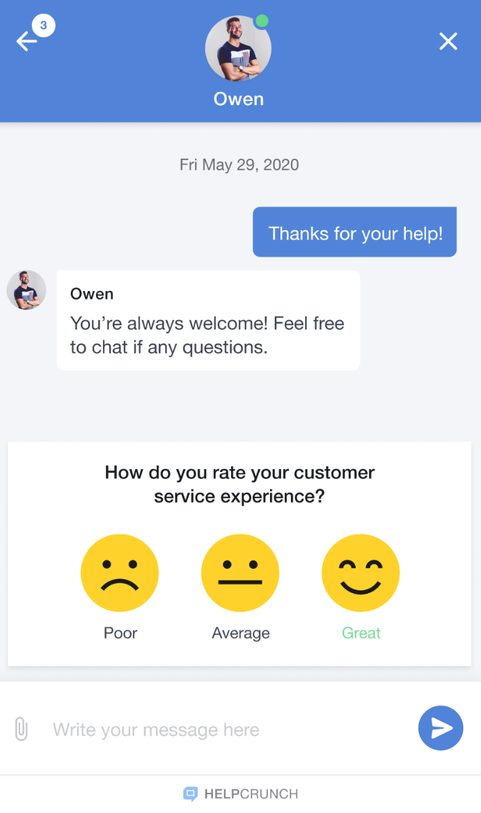 helpcrunch chat example - How to Get Customer Feedback (15 Tried & Tested Methods)