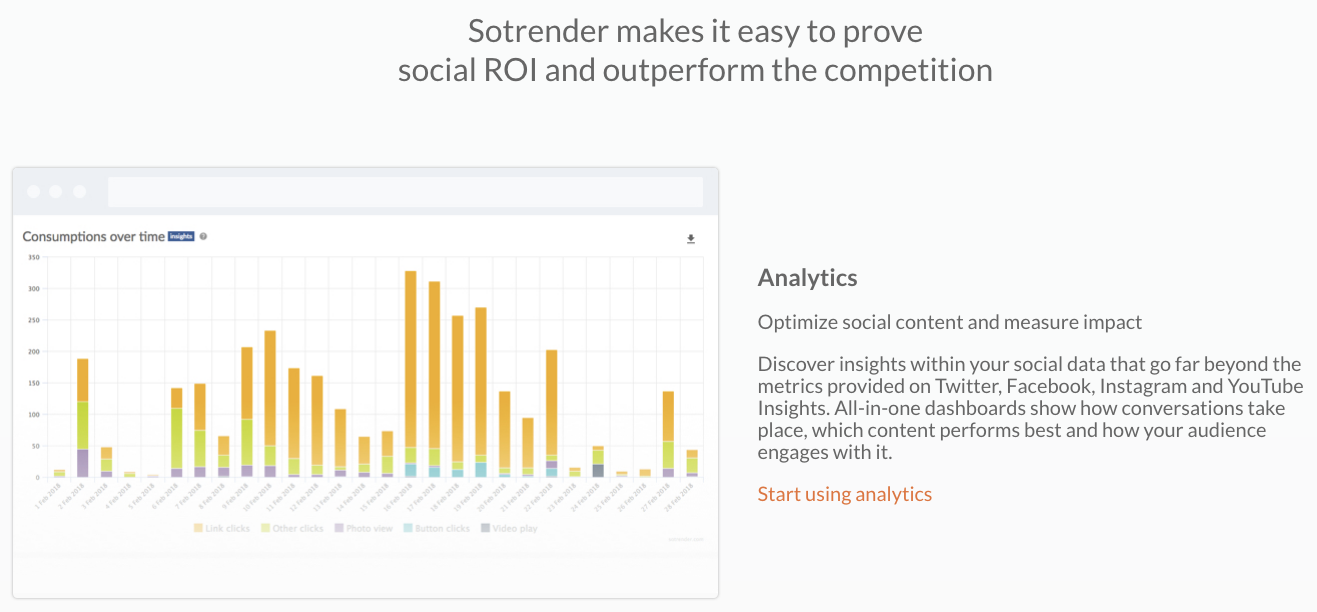 Supermetrics Alternatives: Sotrender - 소셜 미디어를 통한 마케팅 분석 및 최적화