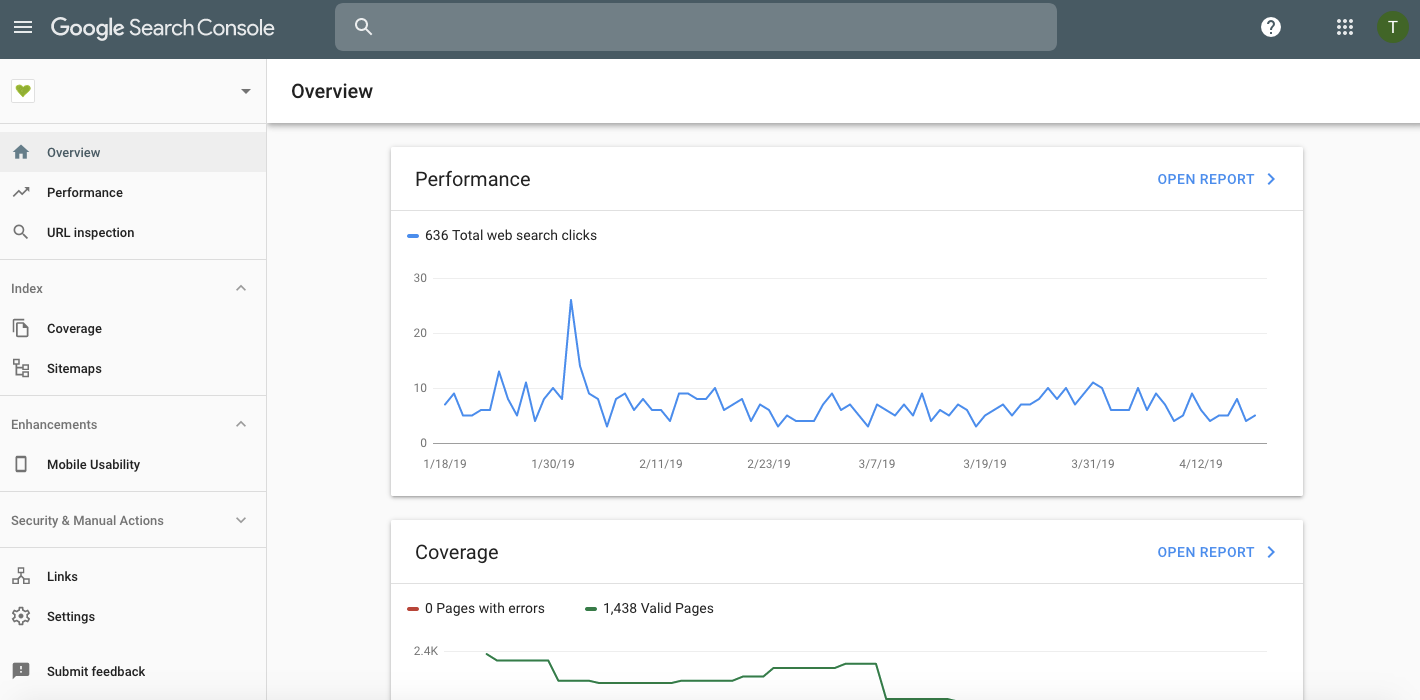 SEO 감사 도구: Google SearchConsole