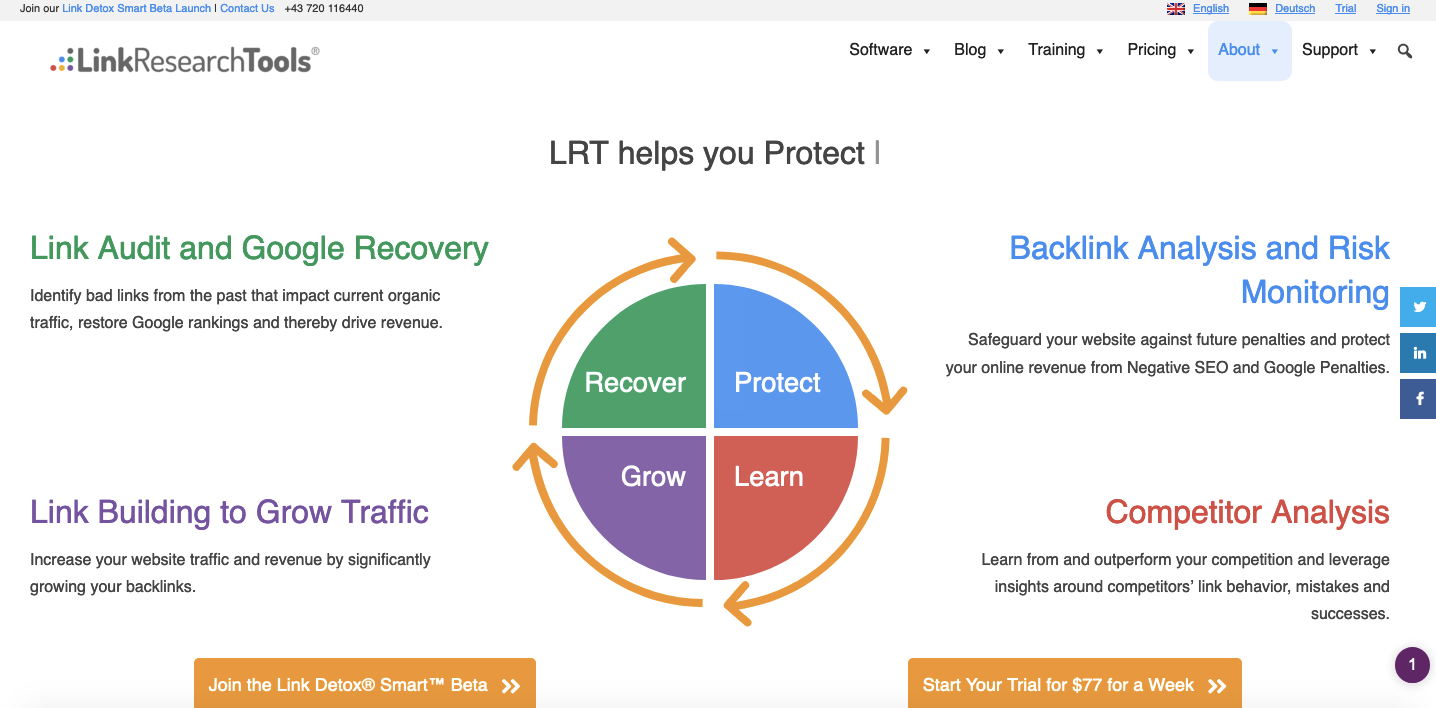 SEO 감사 도구: LinkResearchTools