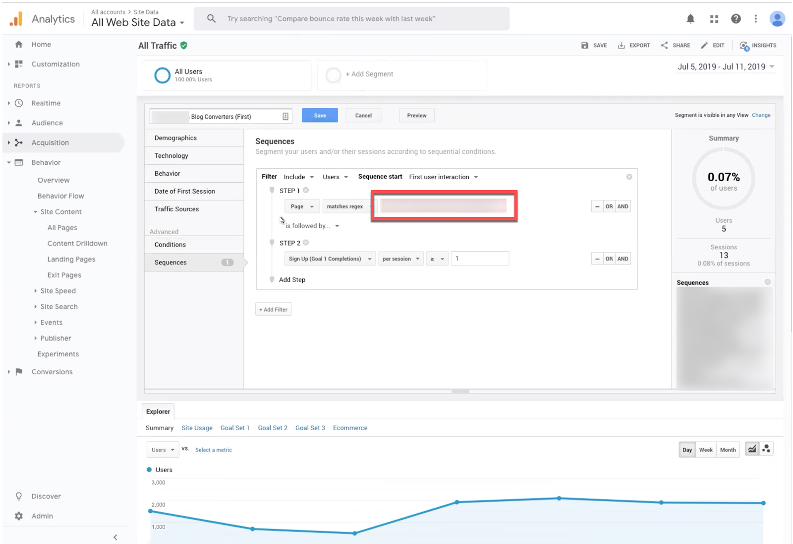 Google Analytics: „Matching Regex“