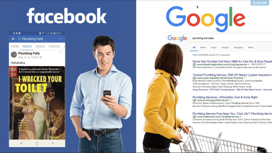 Facebook 광고와 Google Ads 잠재고객 의도 비교