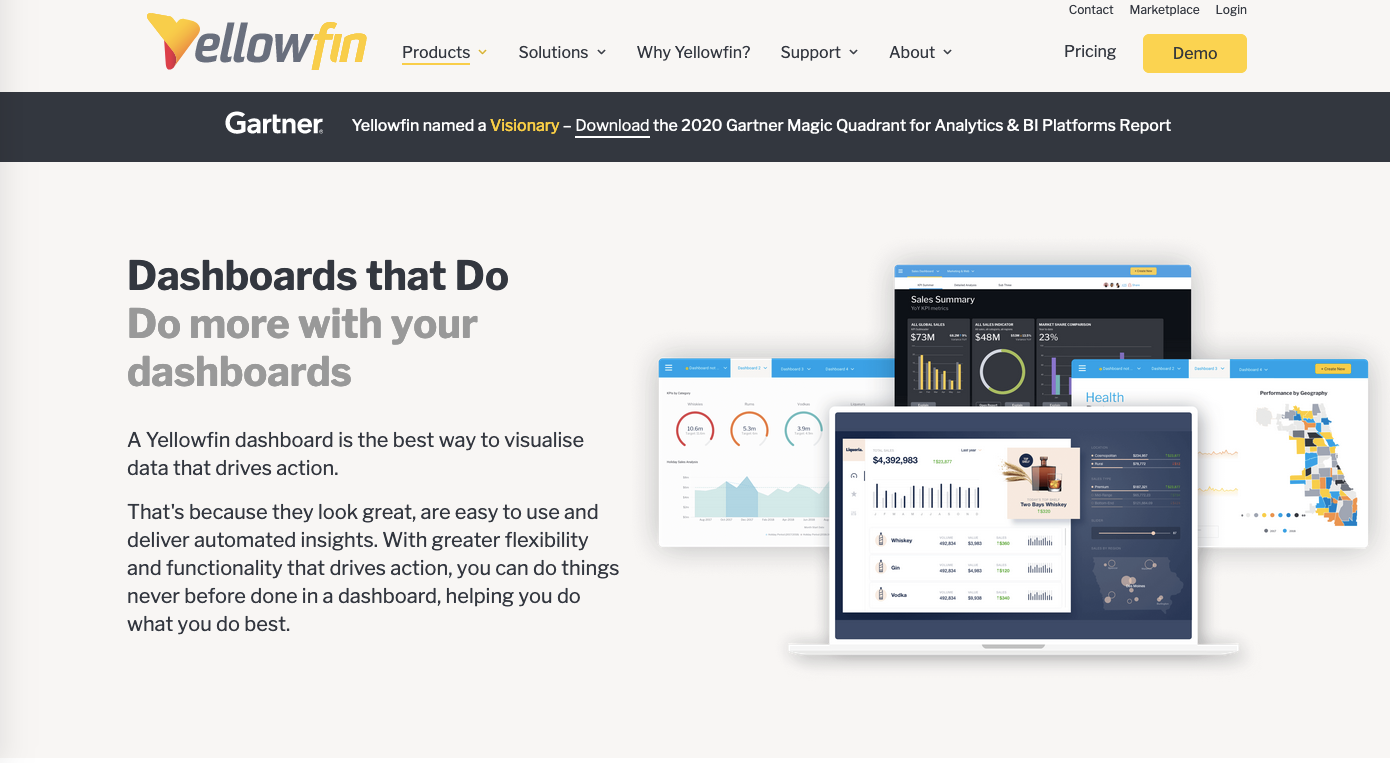 Strumenti dashboard client: Yellowfin BI