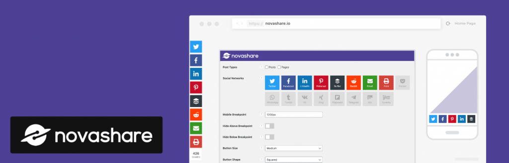 Novashare 社交分享 WordPress 插件