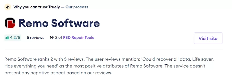 Remo Repair Revisione del software PSD