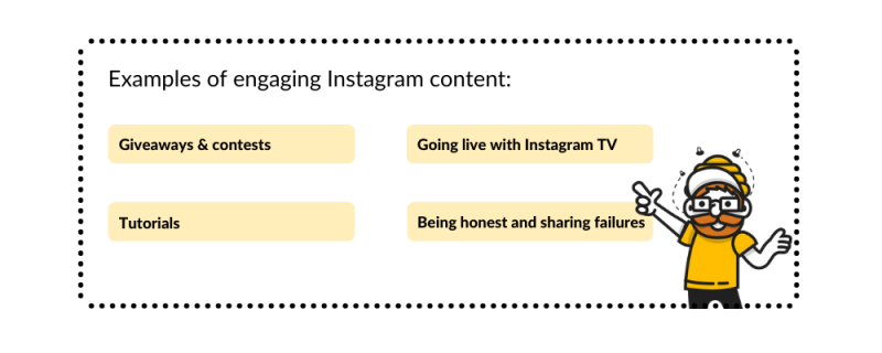 engaging Instagram content infographic