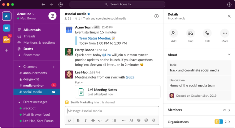 Productivity Apps for Mac -Slack