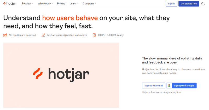 e-commerce analytics tools - Hotjar