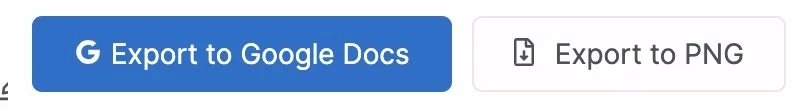 captura de pantalla de opciones de formato para Docs o PNG