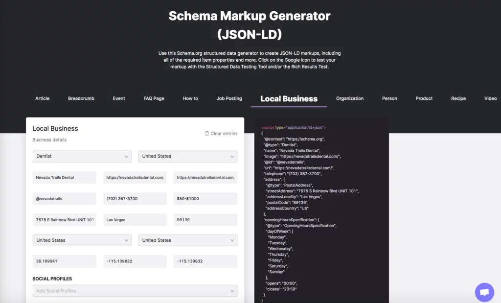 Schema-Creator-Tool von LinkGraph