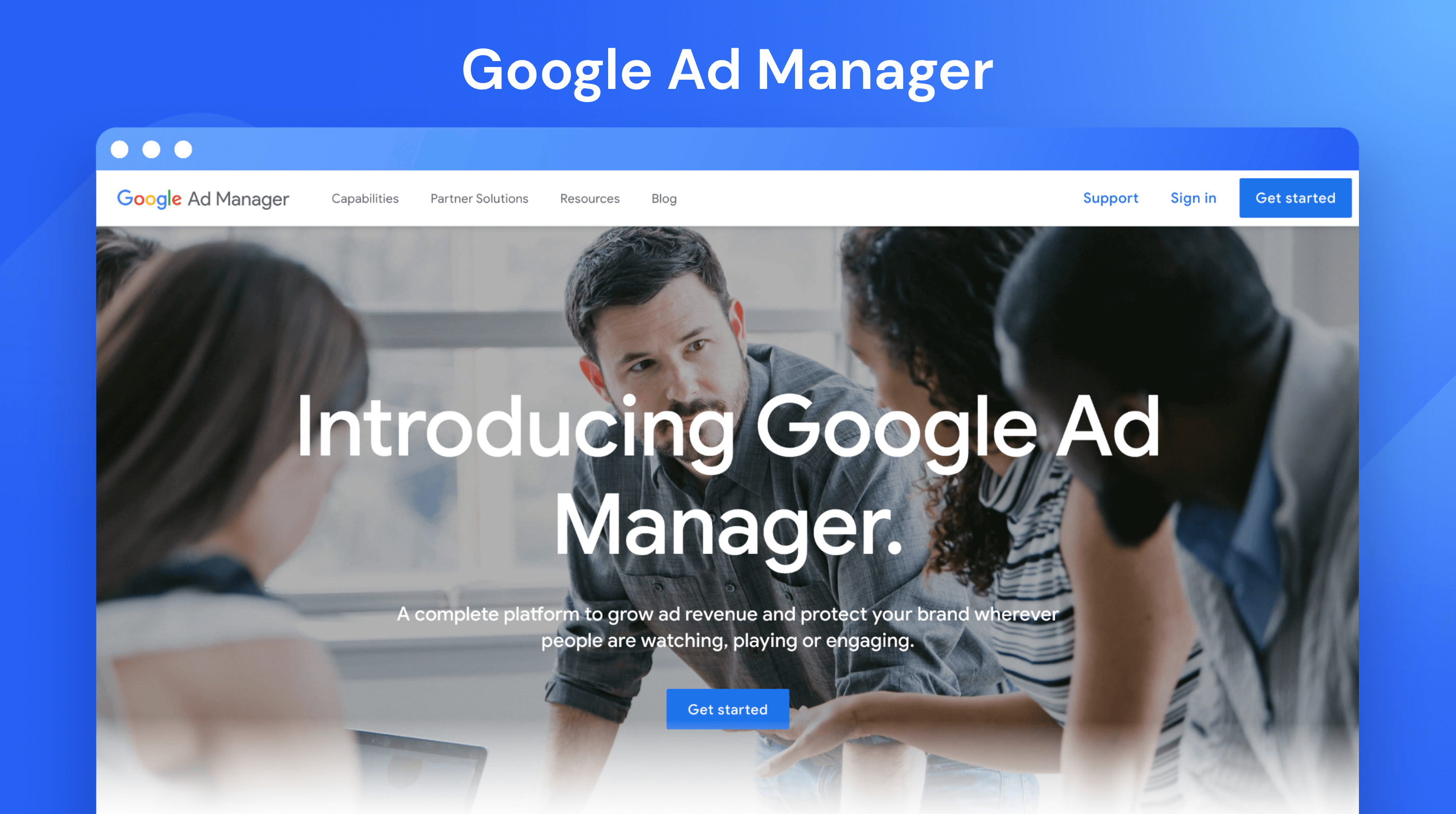 Page d'accueil de Google Ad Manager pour la stratégie PPC