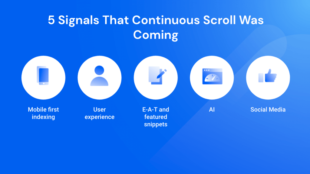 5 signals that continuous scrolling update was coming