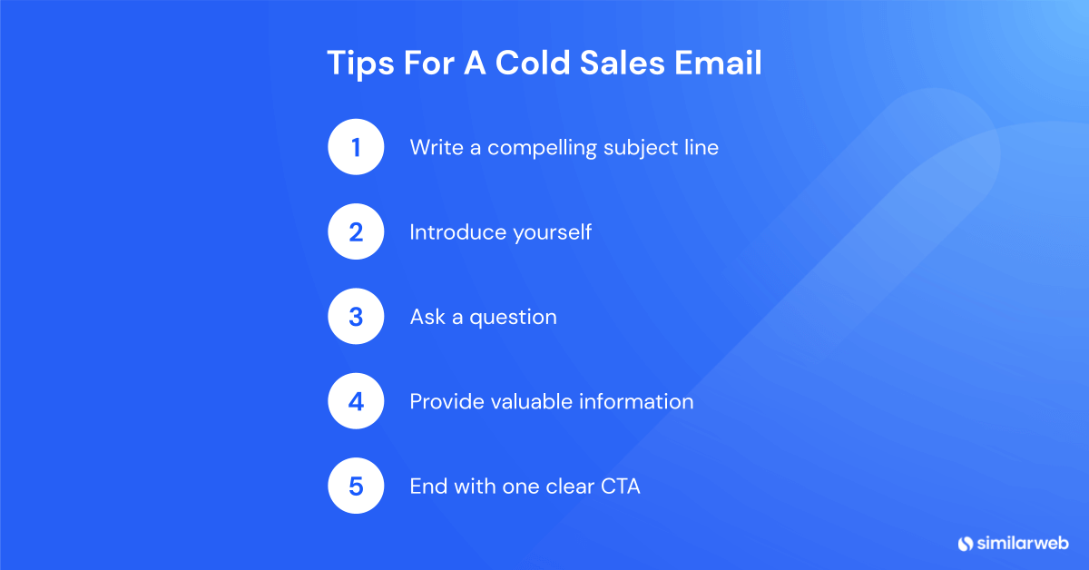 編寫冷銷售電子郵件的 5 個提示列表。