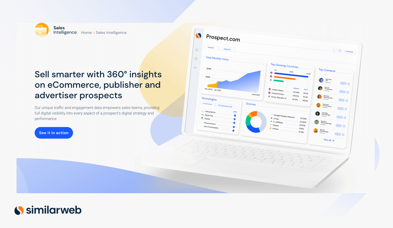 Similarweb Inteligência de Vendas.