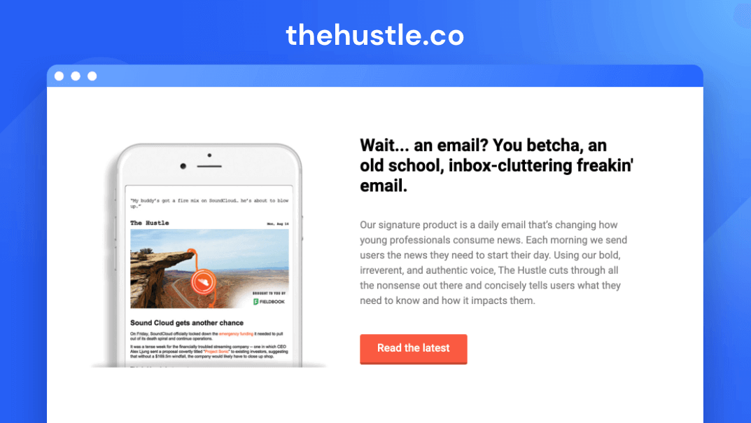 น้ำเสียงของ thehustle.co