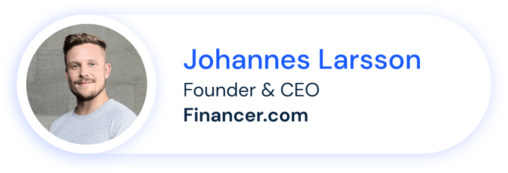 Johannes Larsson（Financer.com 創始人兼首席執行官）