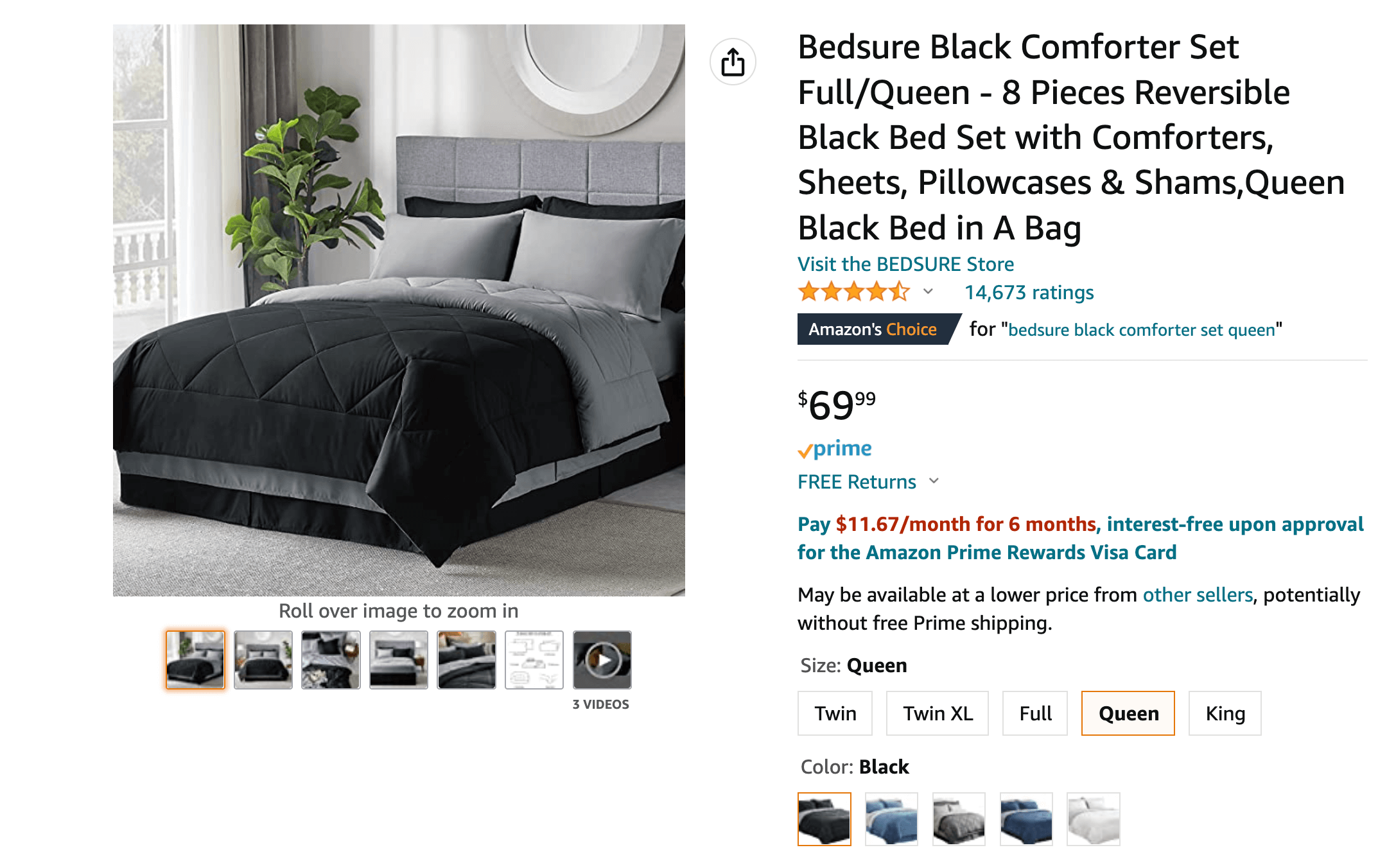 Bedsure 掛け布団と寝具セット、Amazon 出品