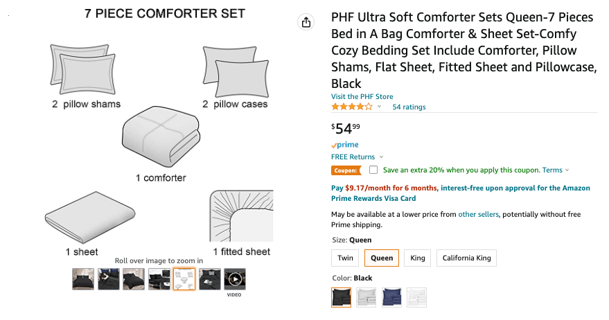 Infográfico de produtos da Amazon.