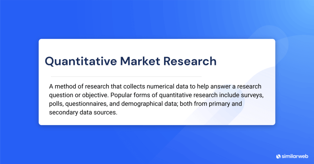 definizione di ricerca di mercato quantitativa