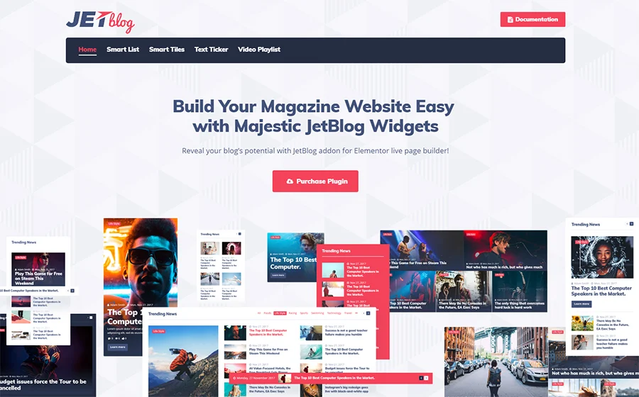 JetBlog - Elementor Page Builder WordPress プラグインのブログ パッケージ