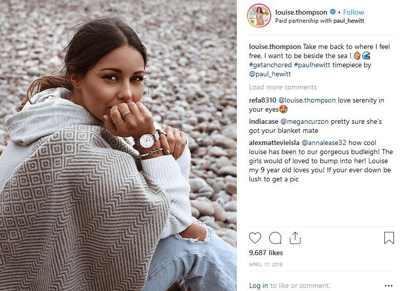 Posting Instagram Louise Thompson