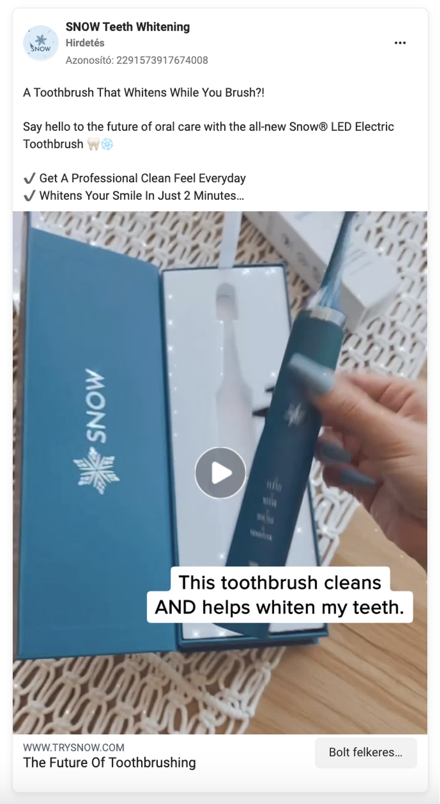 snow facebook ad 02 - SNOW® Teeth Whitening Marketing Strategy: How They Built A $100M Brand