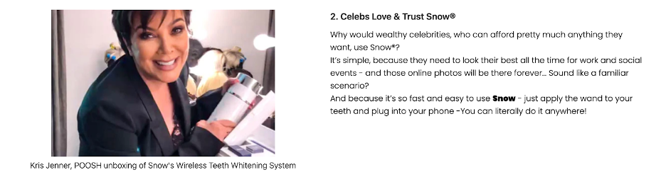 snow celebrity ambassadors 02 - SNOW® Teeth Whitening Marketing Strategy: How They Built A $100M Brand