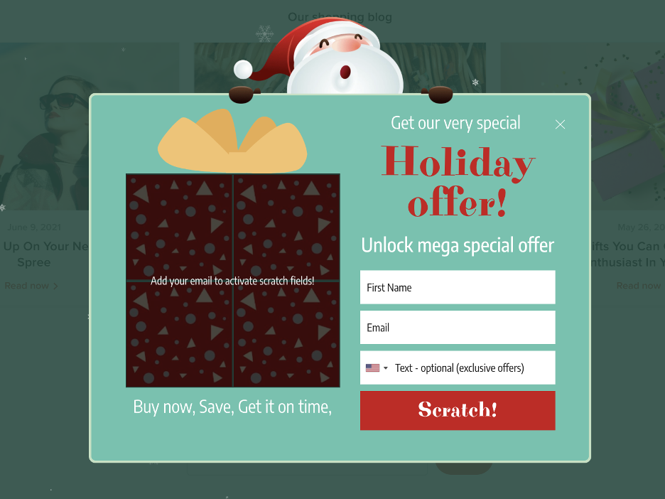 christmas popup 03 - The 14 Most Creative Christmas-Themed Personalization Examples We’ve Seen (+ Templates)