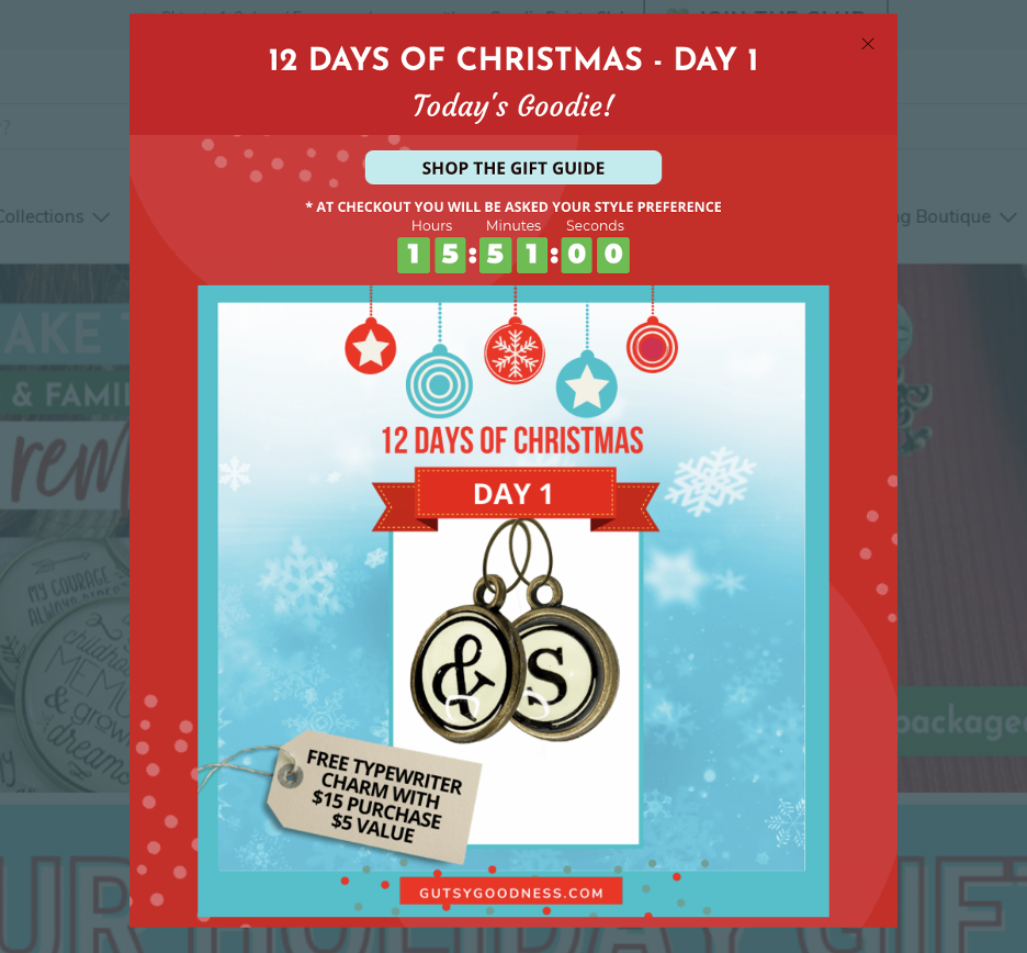 christmas popup 11 - The 14 Most Creative Christmas-Themed Personalization Examples We’ve Seen (+ Templates)