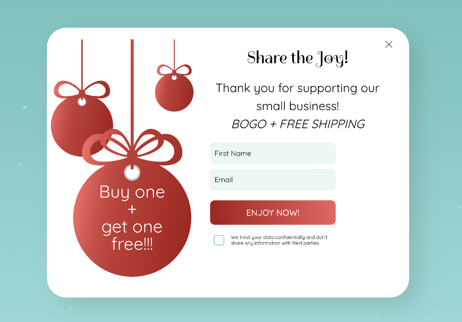 christmas popup 05 - The 14 Most Creative Christmas-Themed Personalization Examples We’ve Seen (+ Templates)