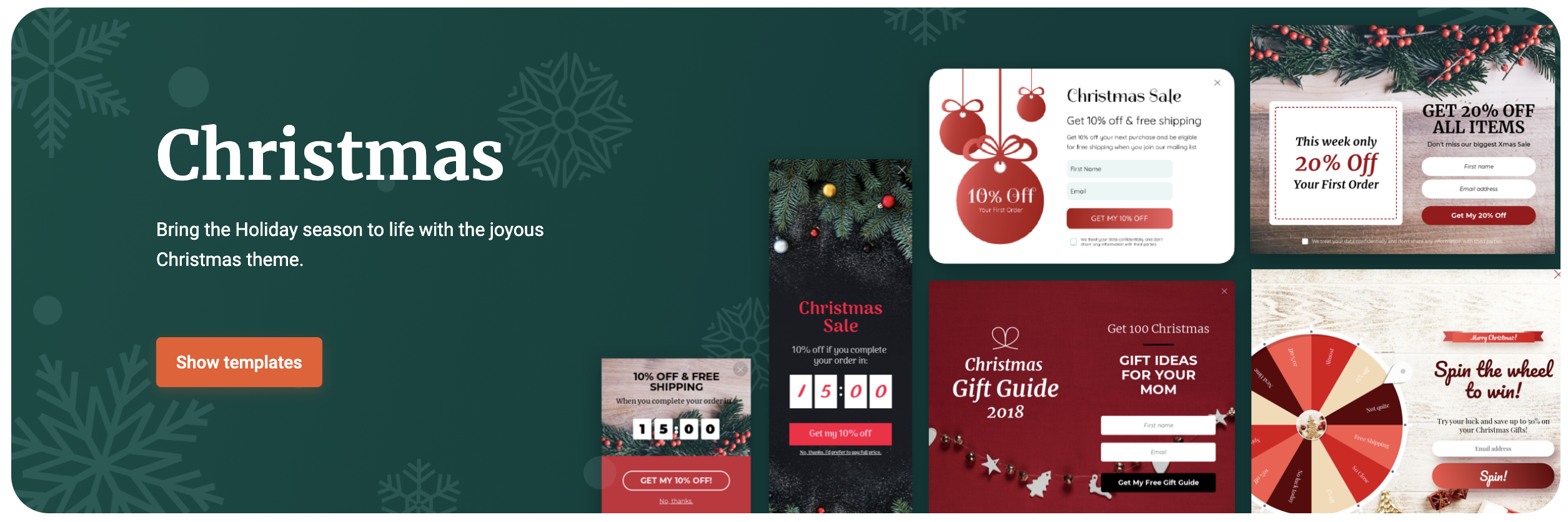 christmas popups template library - The 14 Most Creative Christmas-Themed Personalization Examples We’ve Seen (+ Templates)