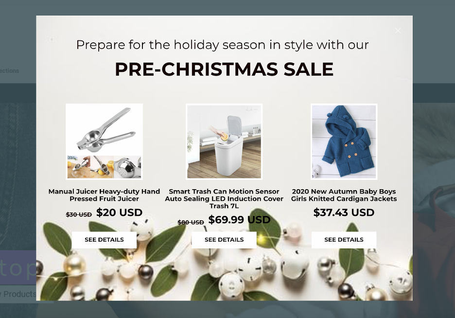 christmas popup 01 - The 14 Most Creative Christmas-Themed Personalization Examples We’ve Seen (+ Templates)