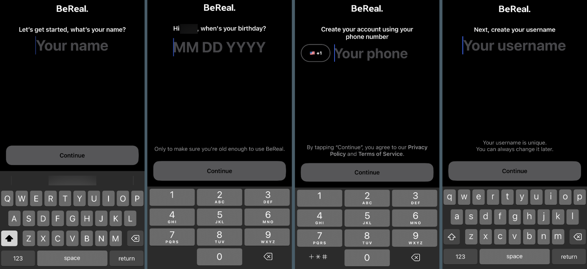 configuration du profil béréal