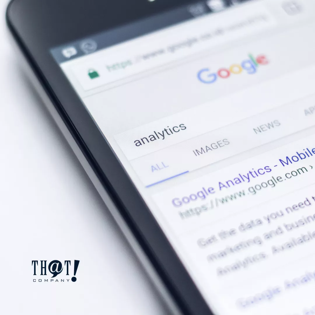 A Phone On Google Search With The Word Analytics