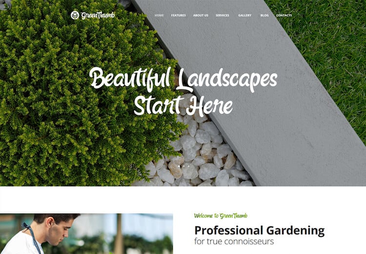 Green Thumb Bahçecilik ve Peyzaj WordPress Teması