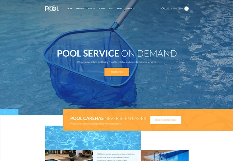 Tema de WordPress para servicios de mantenimiento de piscinas