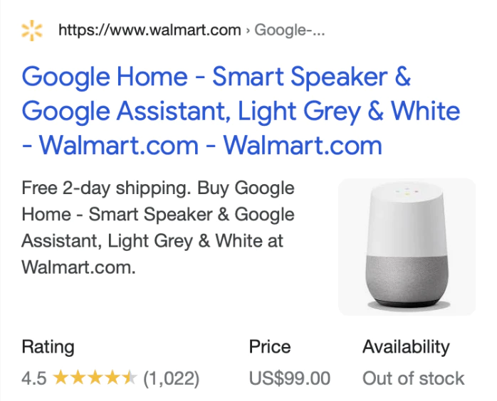 ภาพหน้าจอของ Google Home