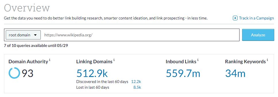 Como analisar sua pontuação de spam Moz?