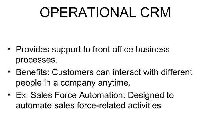 ประโยชน์ของซอฟต์แวร์ Operational CRM