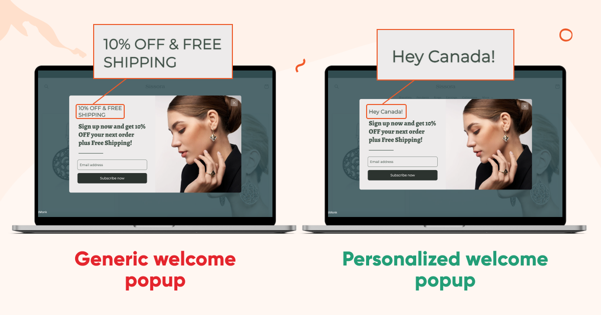 Personalized welcome popup 1 - 12 Things You Might Not Know You Can Do with OptiMonk