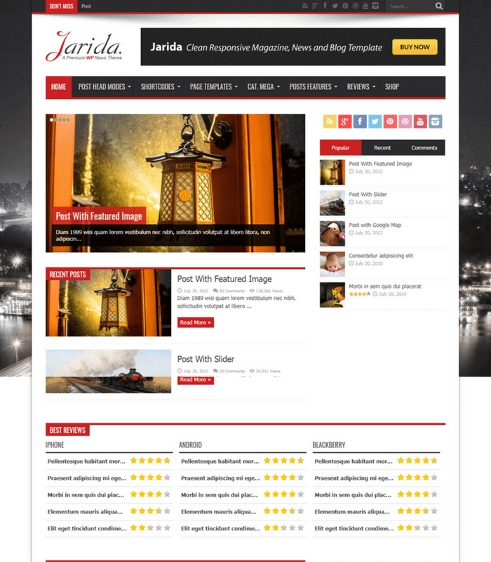 jarida 新闻杂志 WordPress 主题