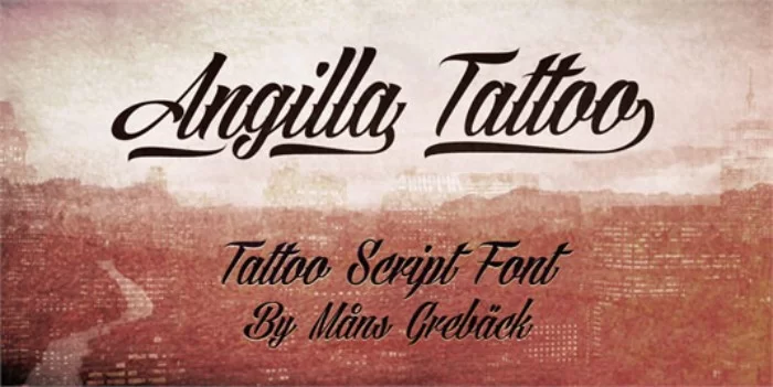 fuente de tatuaje de angilla