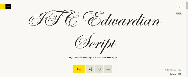 Script Edwardian