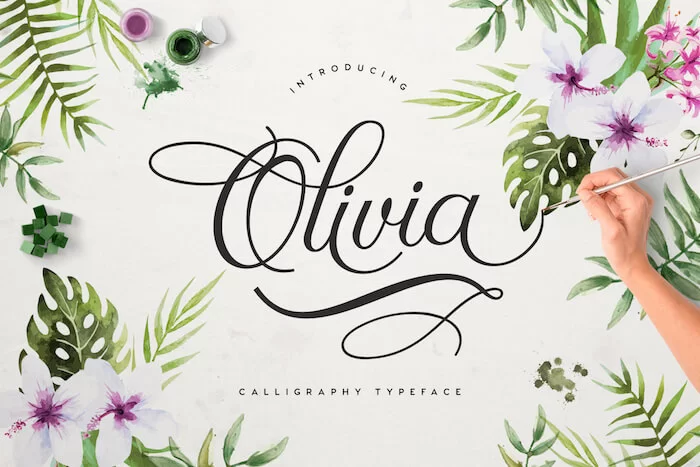 Carattere calligrafico Olivia