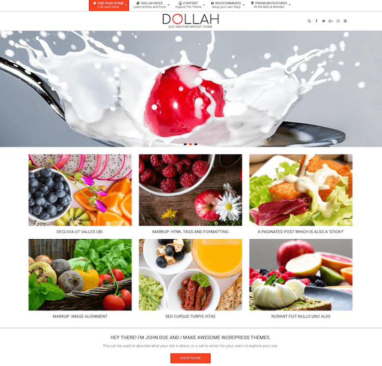 ธีม WordPress ของ Dollah