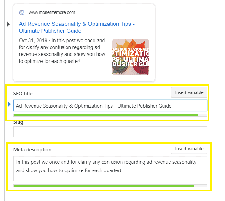 Мета-описание SEO-заголовка