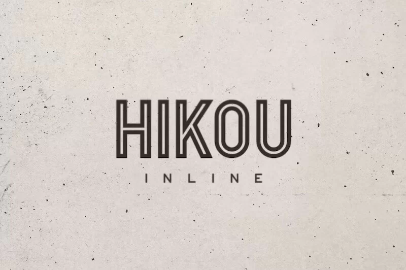 Hikou-Inline-Schriftart