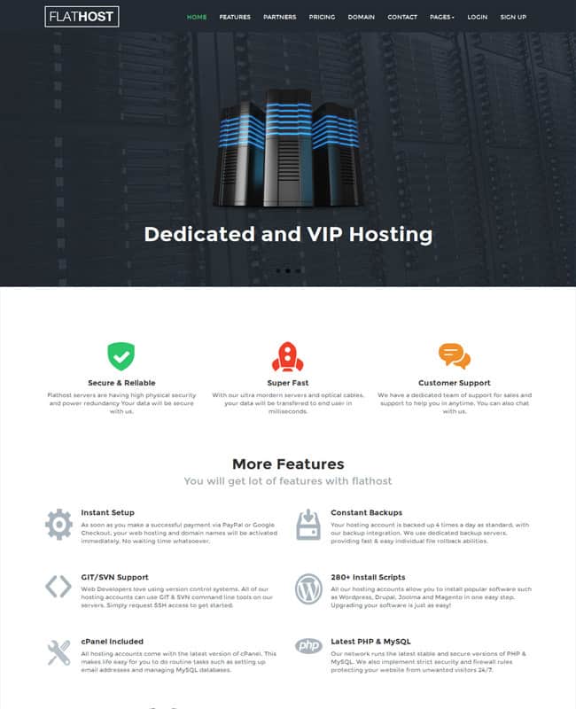 FlatHost-WordPress-Düz-Hosting-Teması