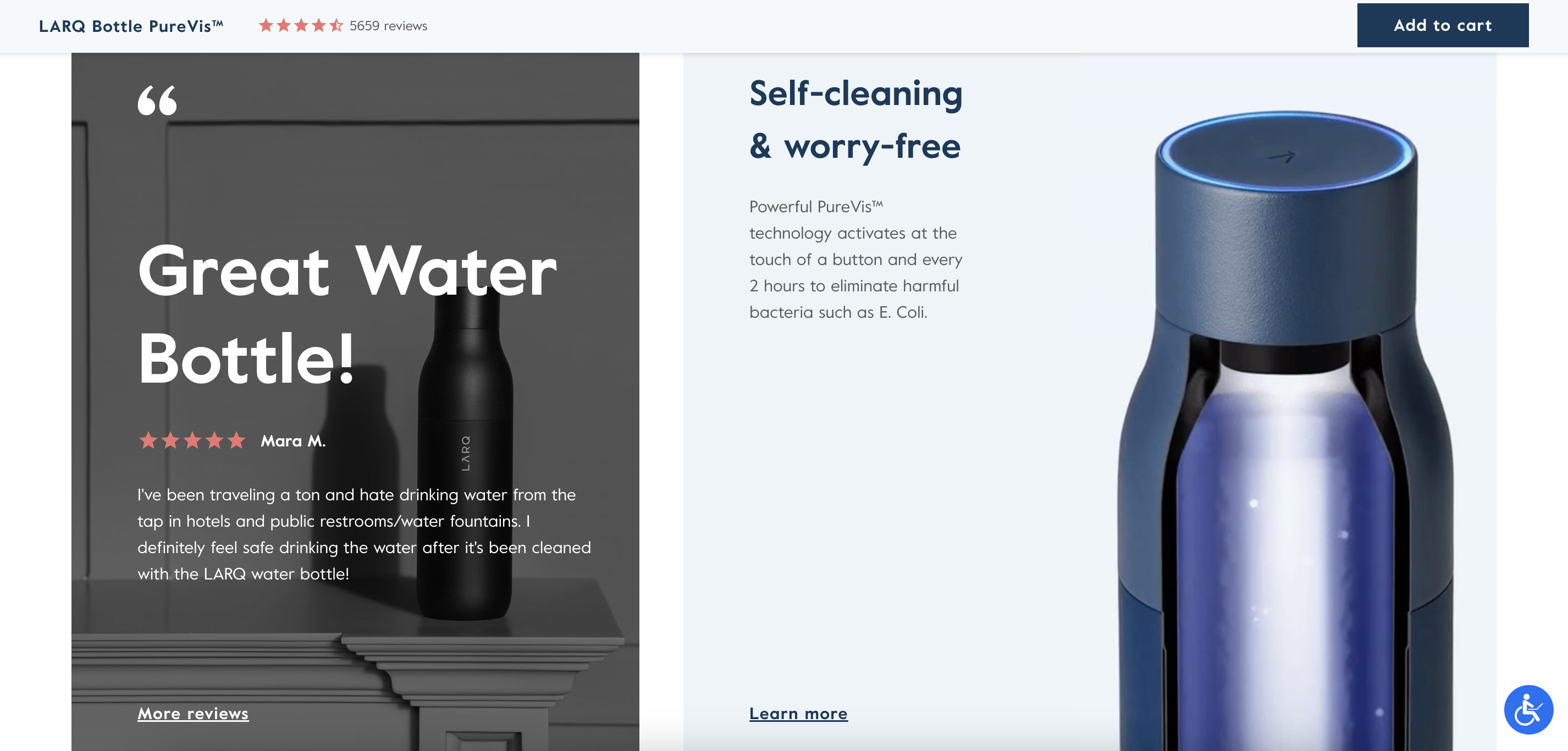 larq landing page 02 - 5 High-Converting Landing Pages You'll Want to Copy + Lessons You Can Learn From Them